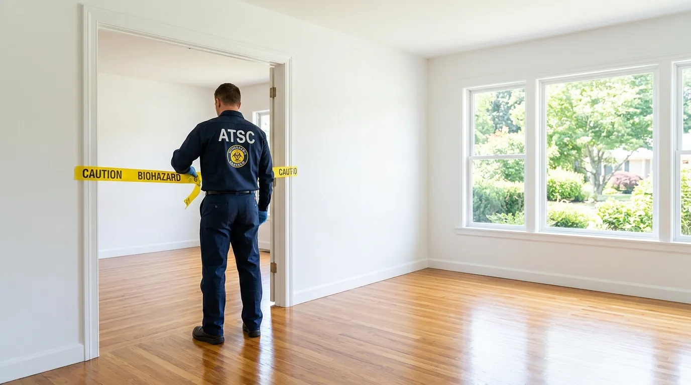 Certified biohazard cleanup crew performing Decomposition Cleanup in Cedarburg